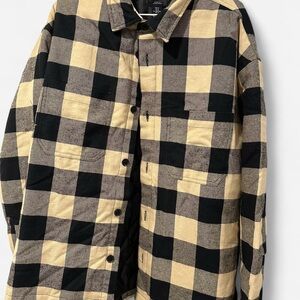 🚨$5 CLEAROUT 🚨
 H&M Black and Tan Plaid Men's Shirt Jacket